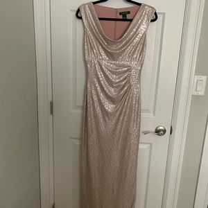 Ralph Lauren rosette evening dress